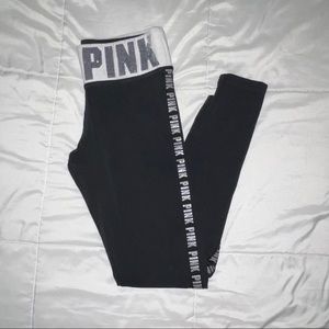 PINK high-waisted leggings